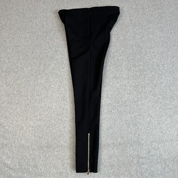 Loft Pull On Pants Womens 6 Black Ankle Zip Stretchy Slim Fit Skinny Office Work - Picture 4 of 11